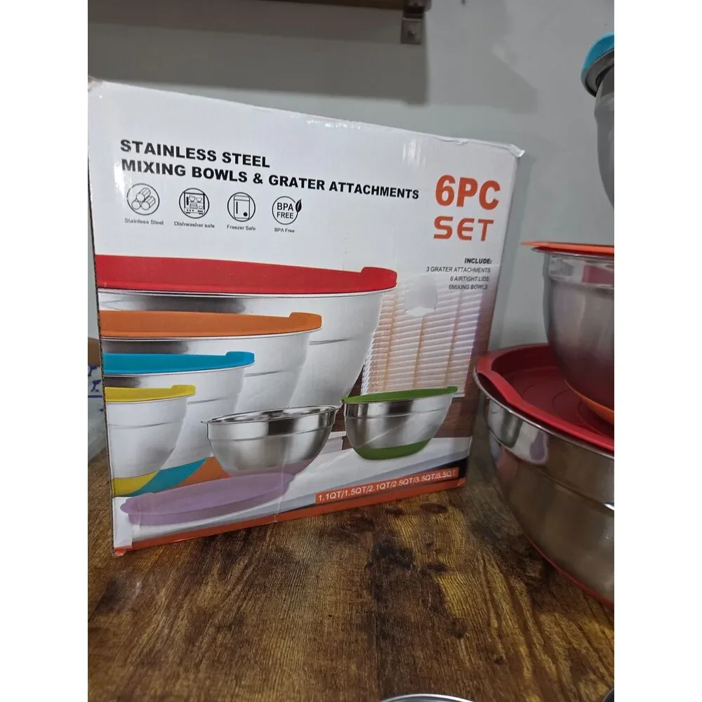 Mixing Bowls, Stainless steel.
